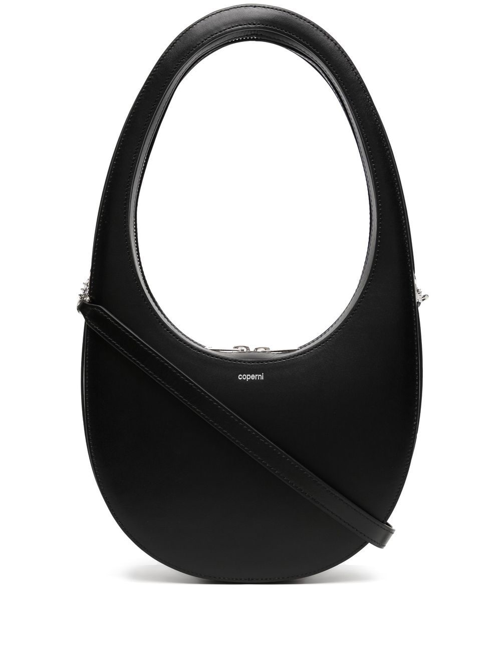 BA38405BLACK SWIPE 레더 크로스 백